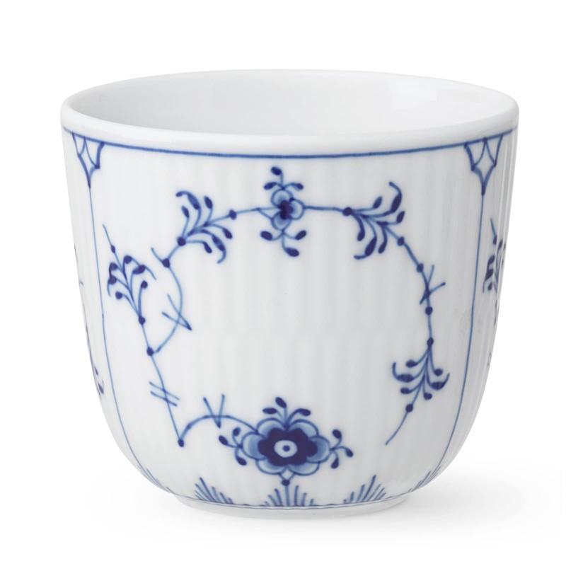 Royal Copenhagen 1062453 Blue Fluted Plain Cup Pair, Height Approx.