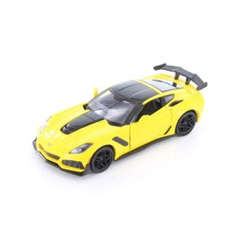Showcasts 2019 Chevy Corvette ZR1 Hardtop, Yellow 79356YL - 1/24 Scale Diecast Model Toy Car