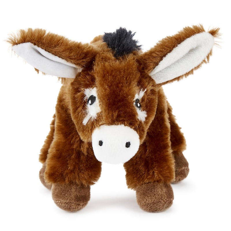 Zappi Co 100% Recycled Plush Donkey Toy (21cm Length) Stuffed