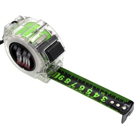 Aoyswuz 5 M Fluorescent Tape Measure Carbon Steel Metric Tape Measure Single-Sided Scale Self-Lock Measuring Tape Measure for Measuring (Ruler width 25mm)