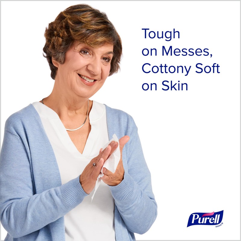 PURELL Cottony Soft Hand Sanitizing Wipes Clean Scent, 24 Individually