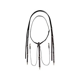 Premier German Martingale | Expert Horse Training Aid | Encourages Proper Head Set & Flexion | Premium Buffalo Leather | Fully Adjustable | Resistant to Snags