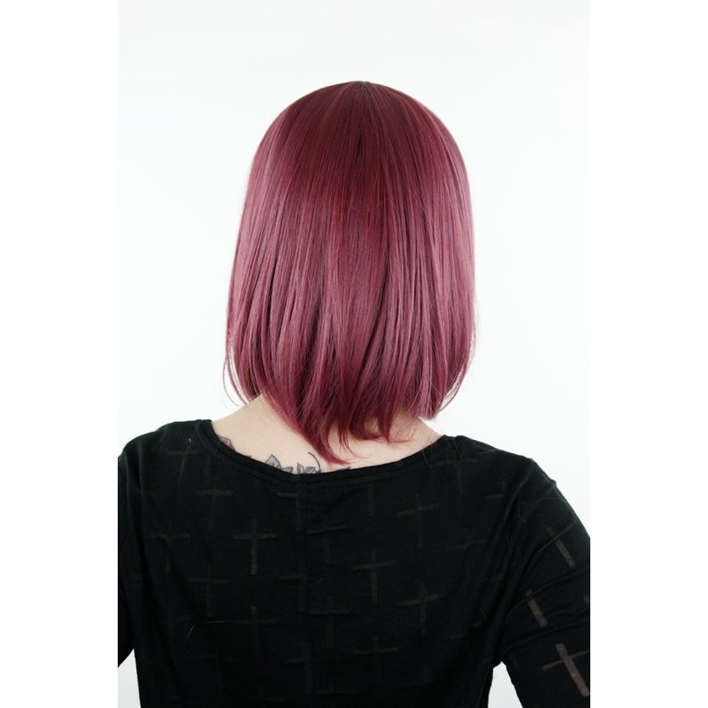 Prettyland - C1277 35cm Straight Red Plum Tones Highlights Mixed