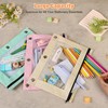 Lanpn Pencil Pouch for 3 Ring Binder 6 Pack, Pastel