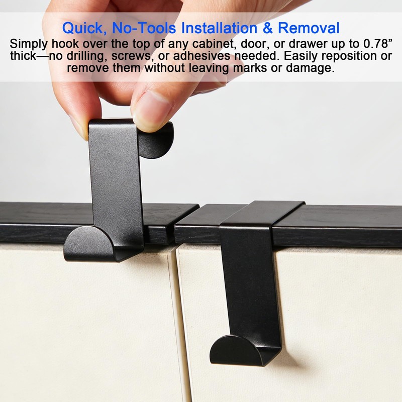 10 Pcs Cabinet Door Hooks Cabinet Drawer Organizer