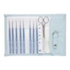 Tulip Etimo Lace Needle Set with Cushion Grip Royal Silver