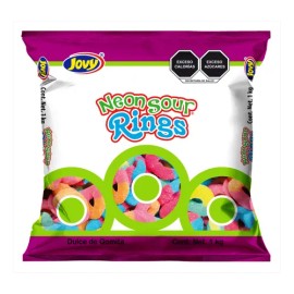 Gomitas Neon Aros Sabores Surtidos Rings Gummies Jovy De 1kg