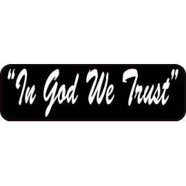 StickerTalk in God We Trust Vinyl Sticker, 10 inches by 3 inches