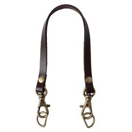 Nippon Chuko T6523-DB Portable Genuine Leather Handle, 1 Handle, Includes Duck, Dark Brown