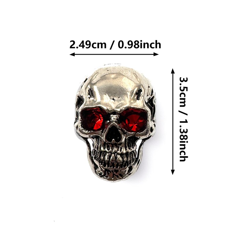 SkullCraft Stylish Skull Refrigerator Magnets - Gothic Metal Decor with
