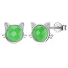 Sterling Silver Cat Stud Earrings for Women Girls, Hypoallergenic Silver