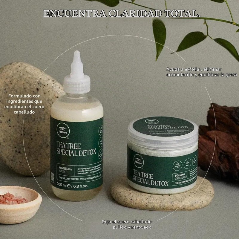 Tea Tree Special Detox Exfoliante Espumoso con Sales, Limpia y