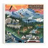 Alaska, Retro Scenes (Absorbent Ceramic Coaster, Single, Cork Back, Kitchen