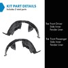 TRQ TRQ Front Inner Fender Liner Set Compatible with 2017-2020
