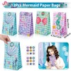 Golray 96Pcs Mermaid Party Favors Gift Bags Mermaid Necklace Bracelet