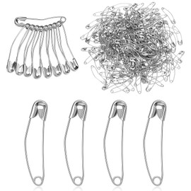1.5 inch Curved Safety Pins,Quilting Basting Pin,Bent Sewing Safety Pins for Knitting Crafting (200)