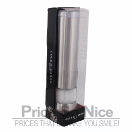 Cole & Mason Matte Hampstead Electric Salt Grinder w/ LED Light New MSRP $55