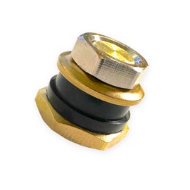 Haltec 5 5/8 inch (0.625 inch) Wheel Rim Hole Plug - Bolt in Brass and Steel Rim Hole Plug with EPDM Rubber Grommet