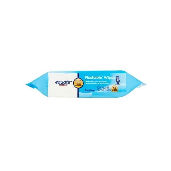 Equate Flushable Wipes 48 ct. Fresh Scent Pop-Up Dispensing