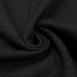 Tally - Italian Merino Wool Fabric - Moessmer® - Clothing Wool for Jackets, Dresses, Blazers and More - Black - per metre