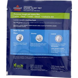 BISSELL 1-PACK Bissell Stomp 'N Go Pet Lifting Pads + Oxy Stain Removal for Carpet Rugs