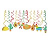 15Pcs Mexican Fiesta Party Decorations Hanging Swirl Decorations Cinco De
