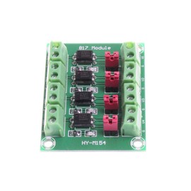 DollaTek PC817 4-Channel Optocoupler Isolation Board Voltage Converter Adapter Module 3.6-30V Driver Photoelectric Insulated Module