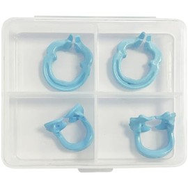 Juego de 4 abrazaderas de goma dental, material de resina dura, incluye clips de barrera de goma anteriores y posteriores, soportes para presas de goma endodóntica, herramientas para dentistas