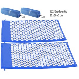 newgen medicals Relaxation Mat: Set of 2 Relaxation Mats with 9075 Pressure Points, 80 x 50 x 2 cm (Relaxation Mat Acupuncture, Massage Mat Nubs)
