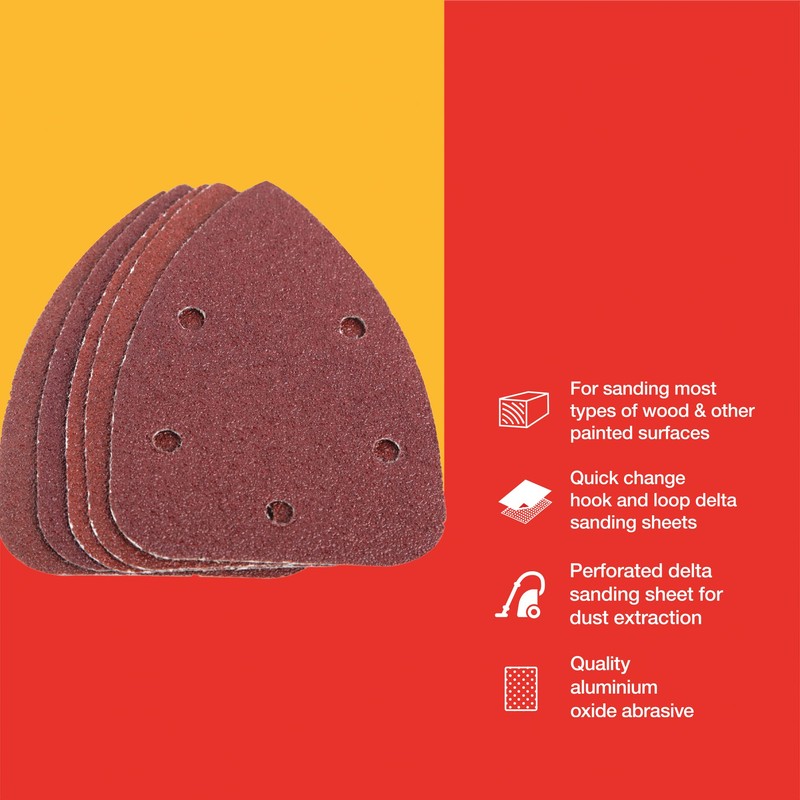 Amtech V4036 40 Piece Mixed grit Delta Sanding Sheet Set