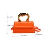 Denture case with removable dental model,orange leather