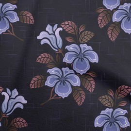 oneOone Velvet Blue Fabric Dotted Floral Sewing Fabric by The Yard Printed DIY Clothing Sewing Supplies 58 Inch Wide