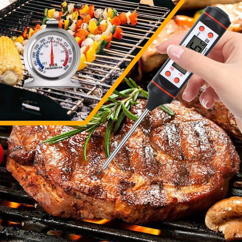 PEIONO 2 Pcs Termómetros para Horno, Termómetro Cocina de Carne,