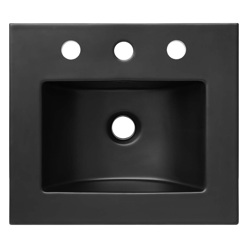 Modway Cayman 18" Bathroom Sink in Black