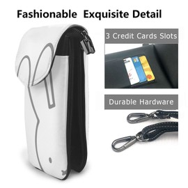 Miffy Smartphone Pouch, Genuine Leather, Shoulder Bag, Thin, Women's, Men's, Mini Pouch, Popular, Wallet, Crossbody Bag, Height 7.5 x Width 4.9 x Thickness 1.6 inches (19 x 12.5 x 4 cm)