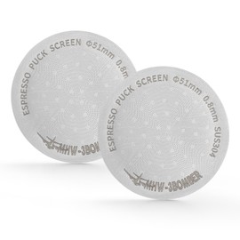 MHW-3BOMBER 51mm Espresso Puck Screen 2 Packs Metal Coffee Filter Reusable Espresso Filters for 51mm Portafilter Basket 0.8mm Thickness FG7008S-OS