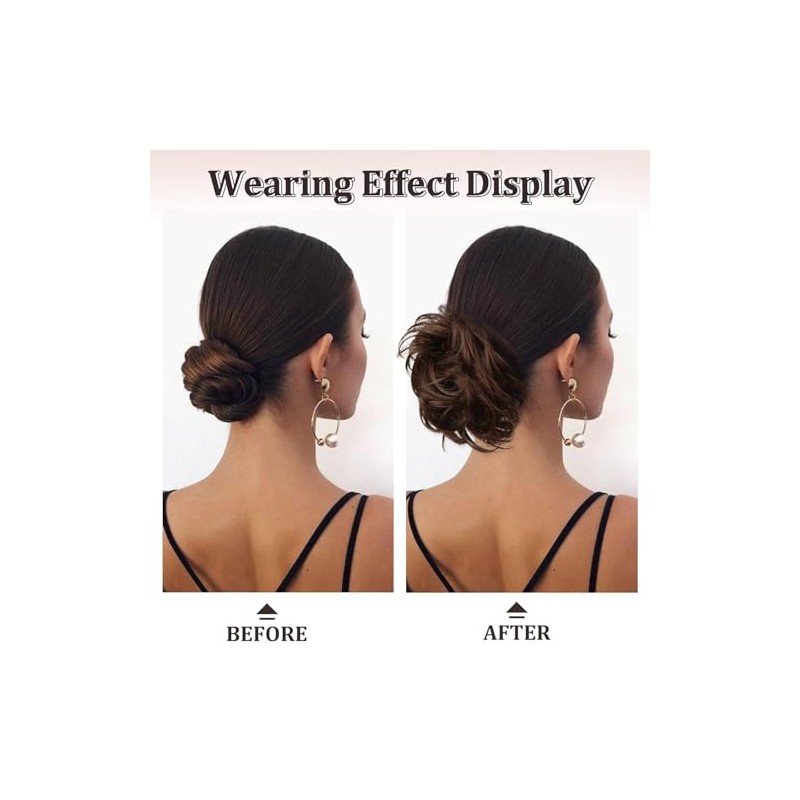 Extensiones Pelo Natural Moños Postizos Coletero Sintético Postizo Rizado Ondulado