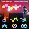 Ciascy 10Pcs RGB Hexagon Light Panels LED Wall Lights, Smart