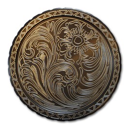 DipLidz Engraved Snuff lid Flower Scroll (Gray, Copenhagen Plastic, Skoal)