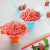 ZENFUN 100 Pack Colorful Flower Snow Cone Cups with 100