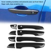 4Pcs Carbon Fiber Car Side Door Handle Frame Cover Trim