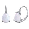 SHEAISRS Teardrop Opal Leverback Earrings 925 Sterling Silver Hoop Opal
