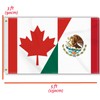 3×5 FT Canada Mexico Flag, Large 100D Canadian Mexican Friendship