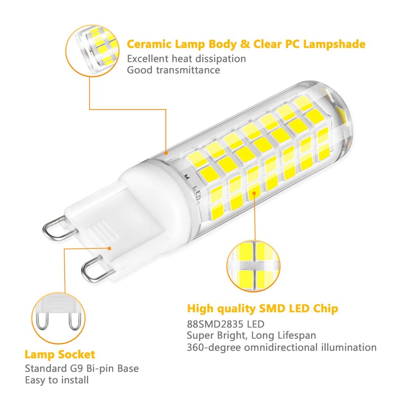 G9 LED Light Bulb 7W Dimmable 50W 60W Halogen Bulbs
