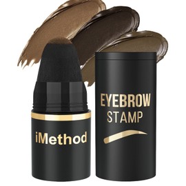 iMethod Eyebrow Stamp for Eyebrow Stencil Kit - Brow Stamp Refill Eyebrow Pomade, Black Brown