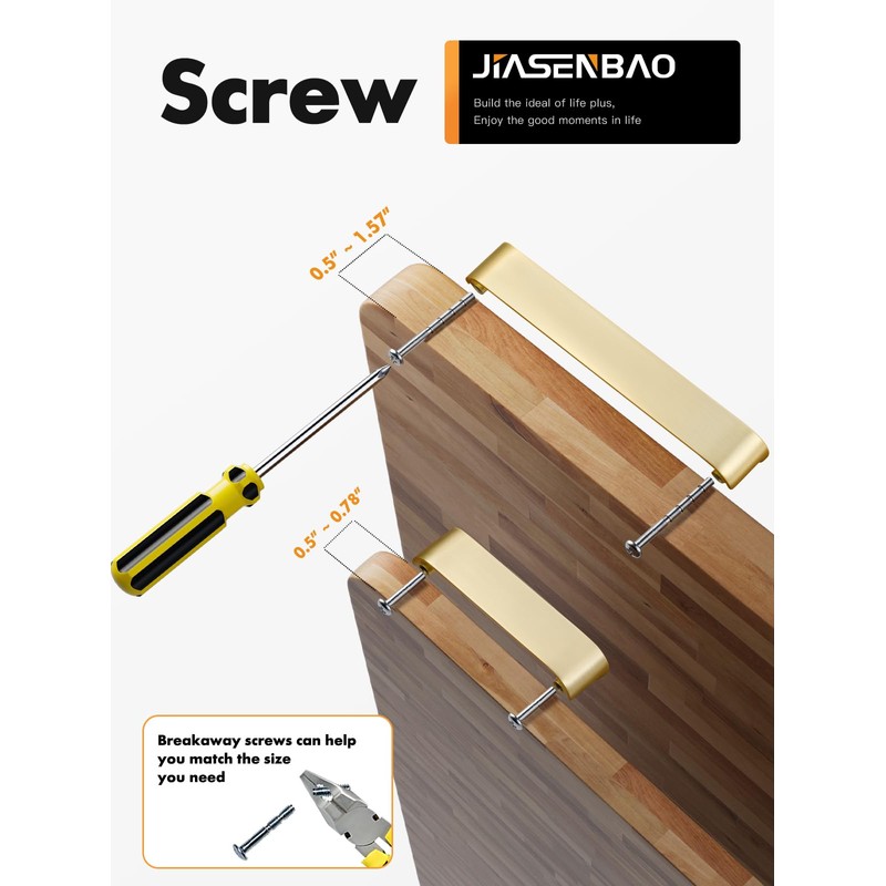 JIASENBAO 10 Pack Gold Cabinet Pulls 5" Hole Center Brushed