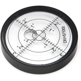 XMLEI Levels High Precision Round Bullseye Bubble Aluminium Case Bullseye Spirit Bubble Surface Level Round Inclinometers for Surveying Instruments and Tribrachs, Ø60mm,Accuracy 15'/2