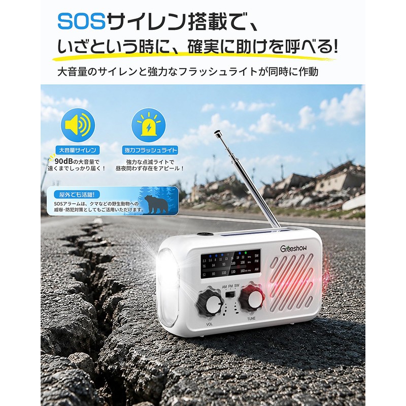 【Disaster Prevention Safety Association Recommended Product Certification】 Greeshow Disaster Prevention