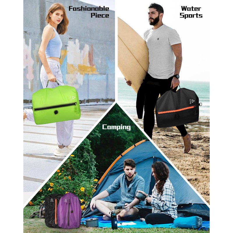 Zurligi Vacuum Compression Bags with Pump for Travel - Waterproof,