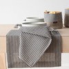 Set of 4 Napkins Black Linen Cotton Jazz